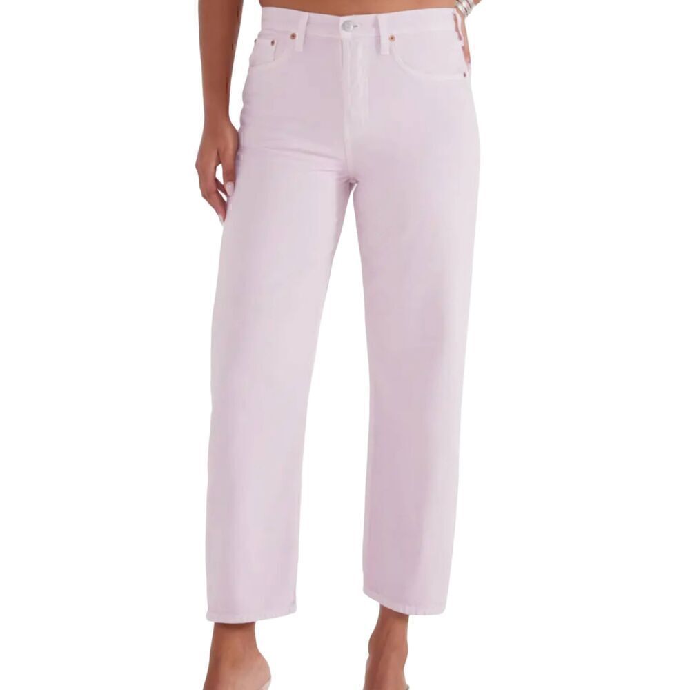 NWT Ética Tyler High Waist Straight Leg Ankle Jeans Orchid Ice Lavender 25
